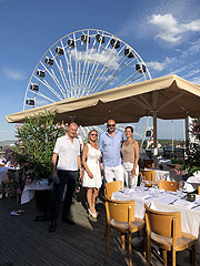 Rudi Kull, Barbara Osthoff, Sebastian Walther, Charlotte v. Oeynhausen @ buffet Kull bar Rooftop Pop Up auf zwei Ebenen  auf der Hoch5 Dachterrasse am Ostbahnhof (©Foto. Martin Schmitz)